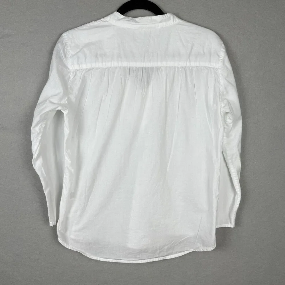 Roberta Roller Rabbit White Embroidered Cotton Tunic Top Womens Sz M Boho Blouse